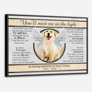 89Prints-Meet Me in the Light – Personalized Pet Memorial Poster to Honor Your Beloved Pet
