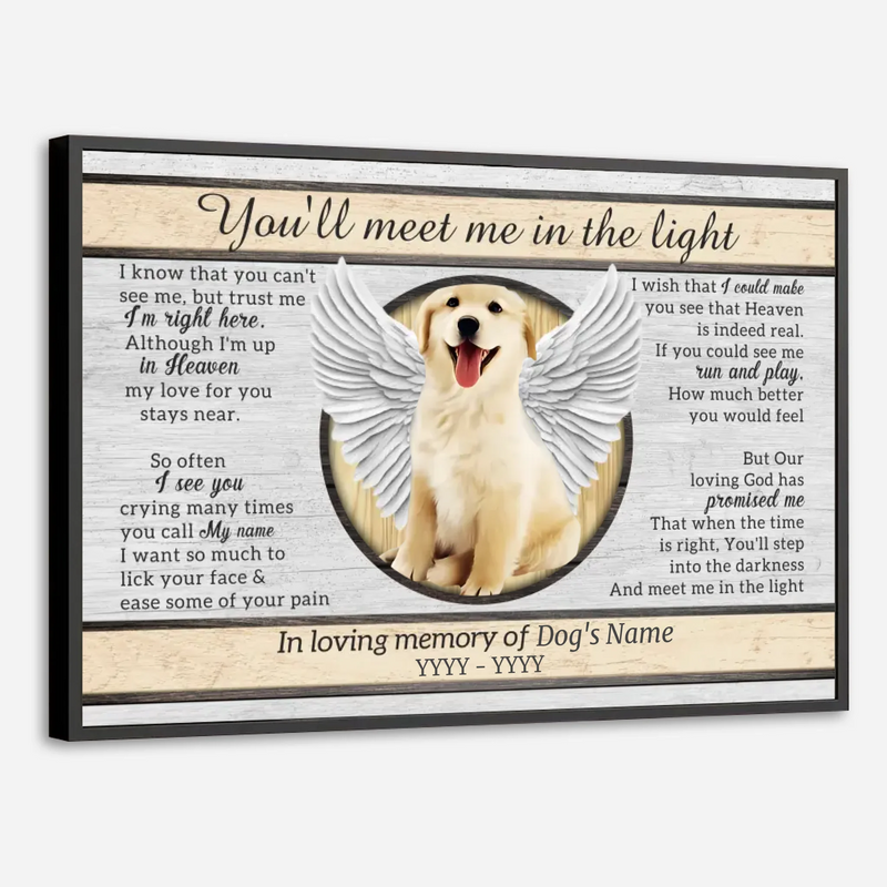 89Prints-Meet Me in the Light – Personalized Pet Memorial Poster to Honor Your Beloved Pet