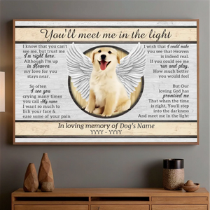 89Prints-Meet Me in the Light – Personalized Pet Memorial Poster to Honor Your Beloved Pet