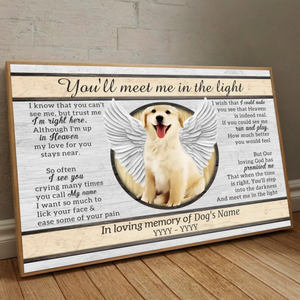 89Prints-Meet Me in the Light – Personalized Pet Memorial Poster to Honor Your Beloved Pet