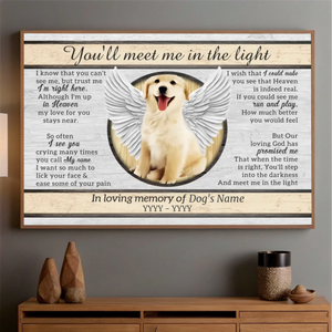 89Prints-Meet Me in the Light – Personalized Pet Memorial Poster to Honor Your Beloved Pet