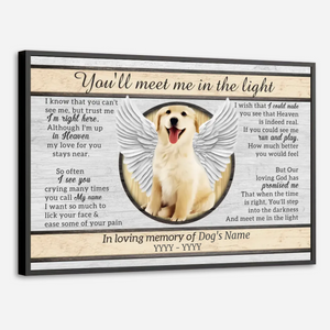 89Prints-Meet Me in the Light – Personalized Pet Memorial Poster to Honor Your Beloved Pet