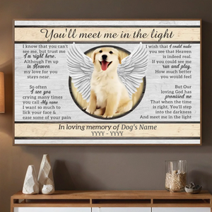 89Prints-Meet Me in the Light – Personalized Pet Memorial Poster to Honor Your Beloved Pet