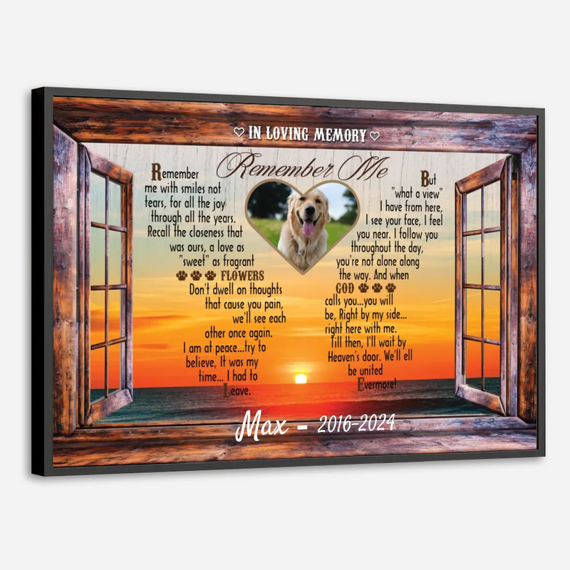 89Prints-Custom Pet Memorial Poster – 'In Loving Memory' Personalized with Your Pet’s Name