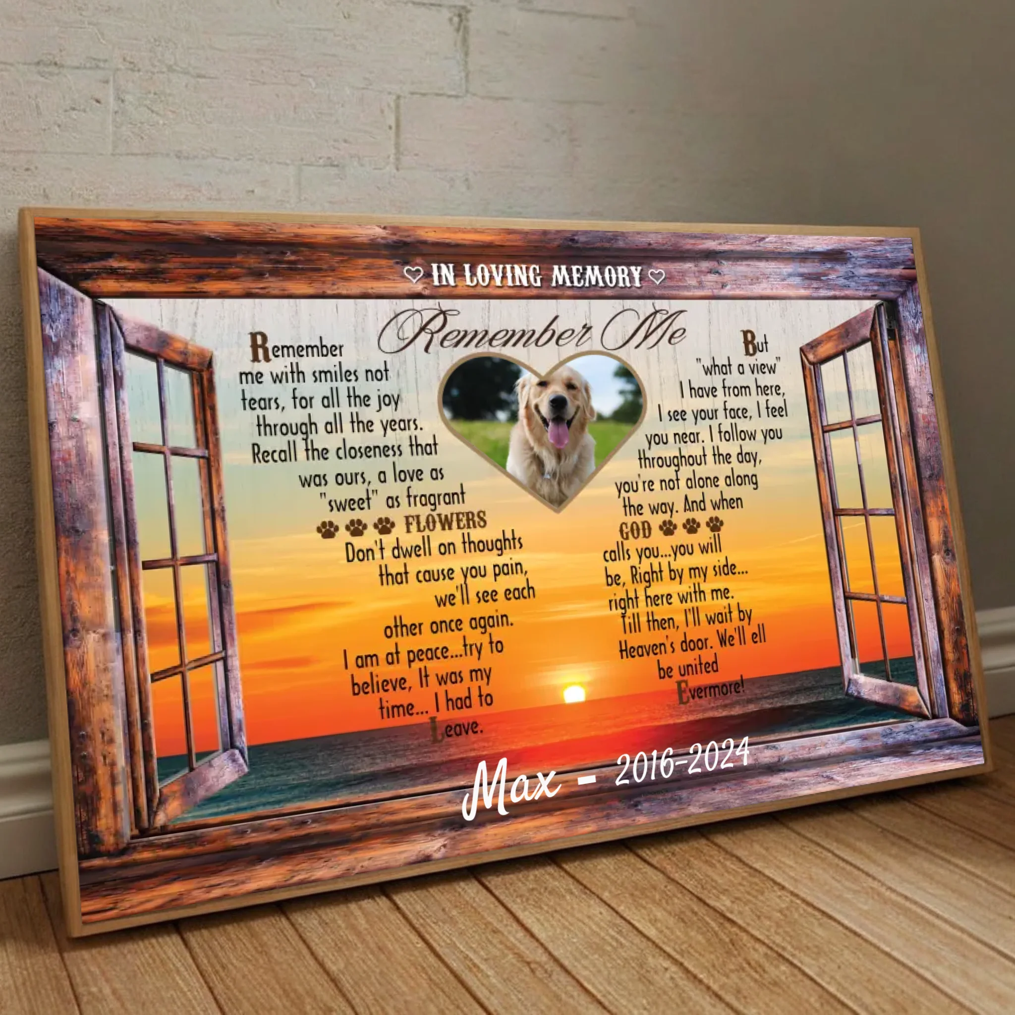 89Prints-Custom Pet Memorial Poster – 'In Loving Memory' Personalized with Your Pet’s Name