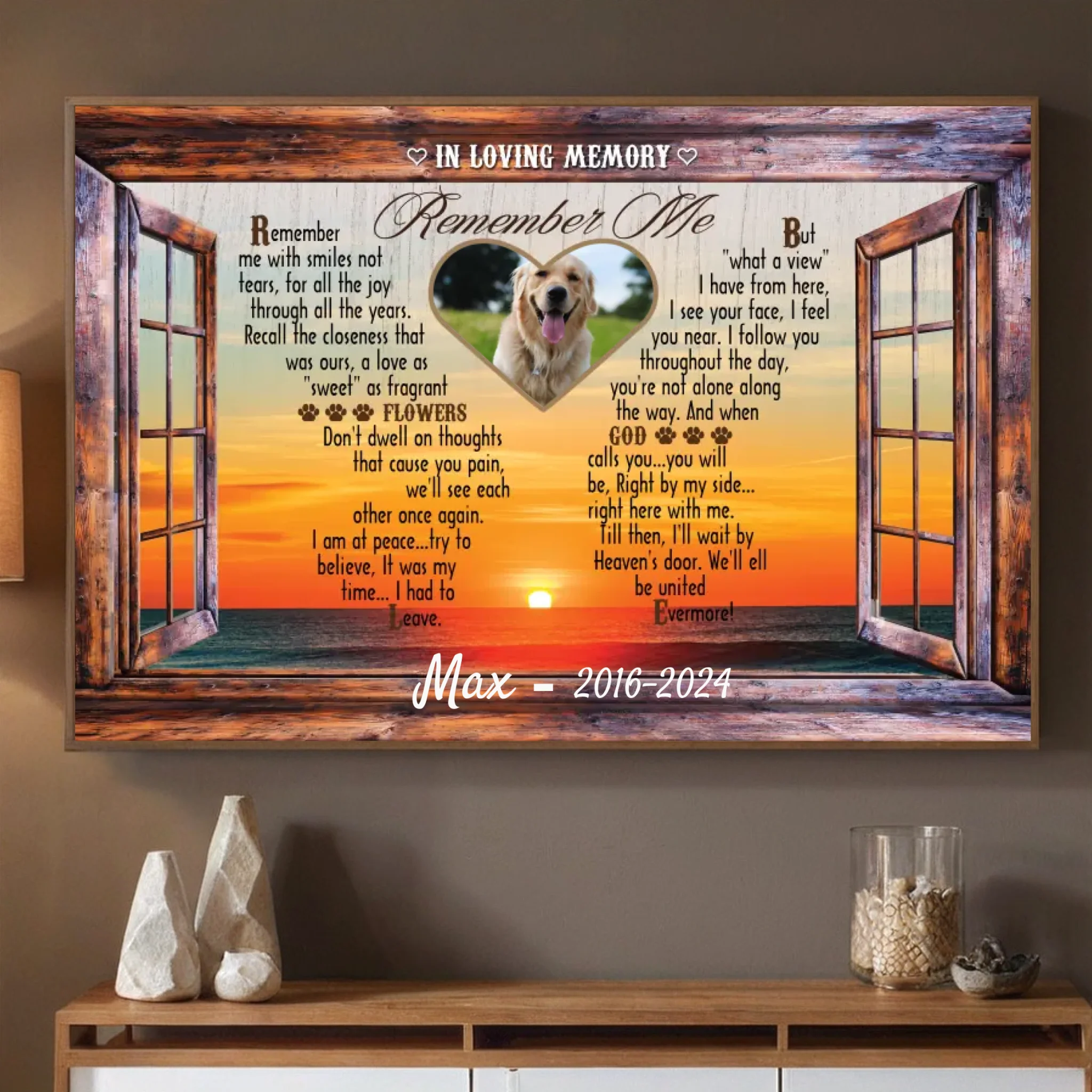 89Prints-Custom Pet Memorial Poster – 'In Loving Memory' Personalized with Your Pet’s Name