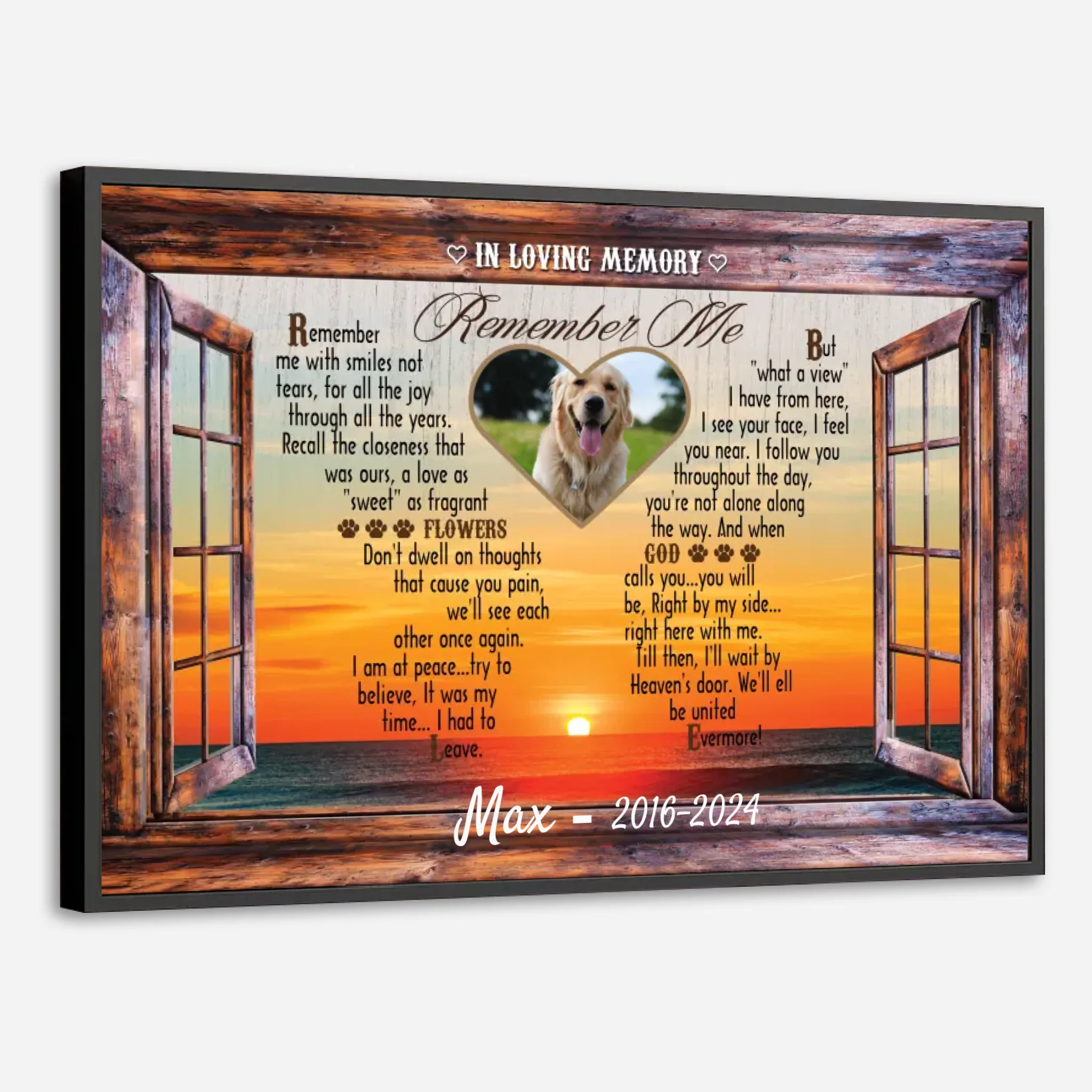 89Prints-Custom Pet Memorial Poster – 'In Loving Memory' Personalized with Your Pet’s Name