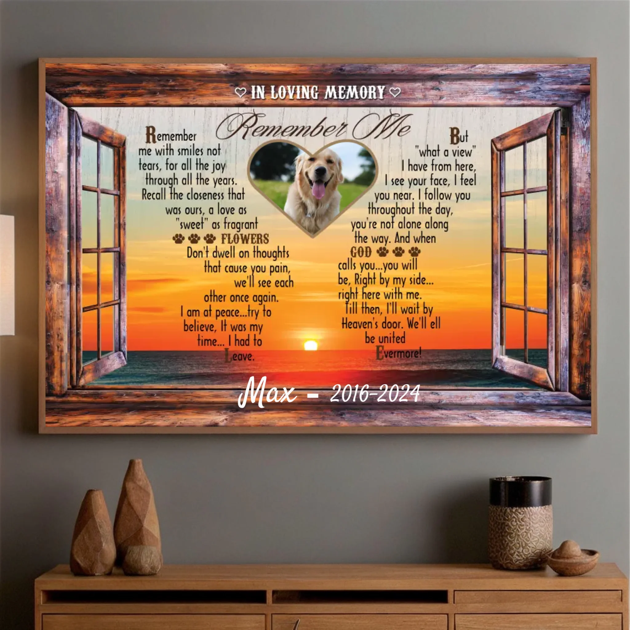 89Prints-Custom Pet Memorial Poster – 'In Loving Memory' Personalized with Your Pet’s Name