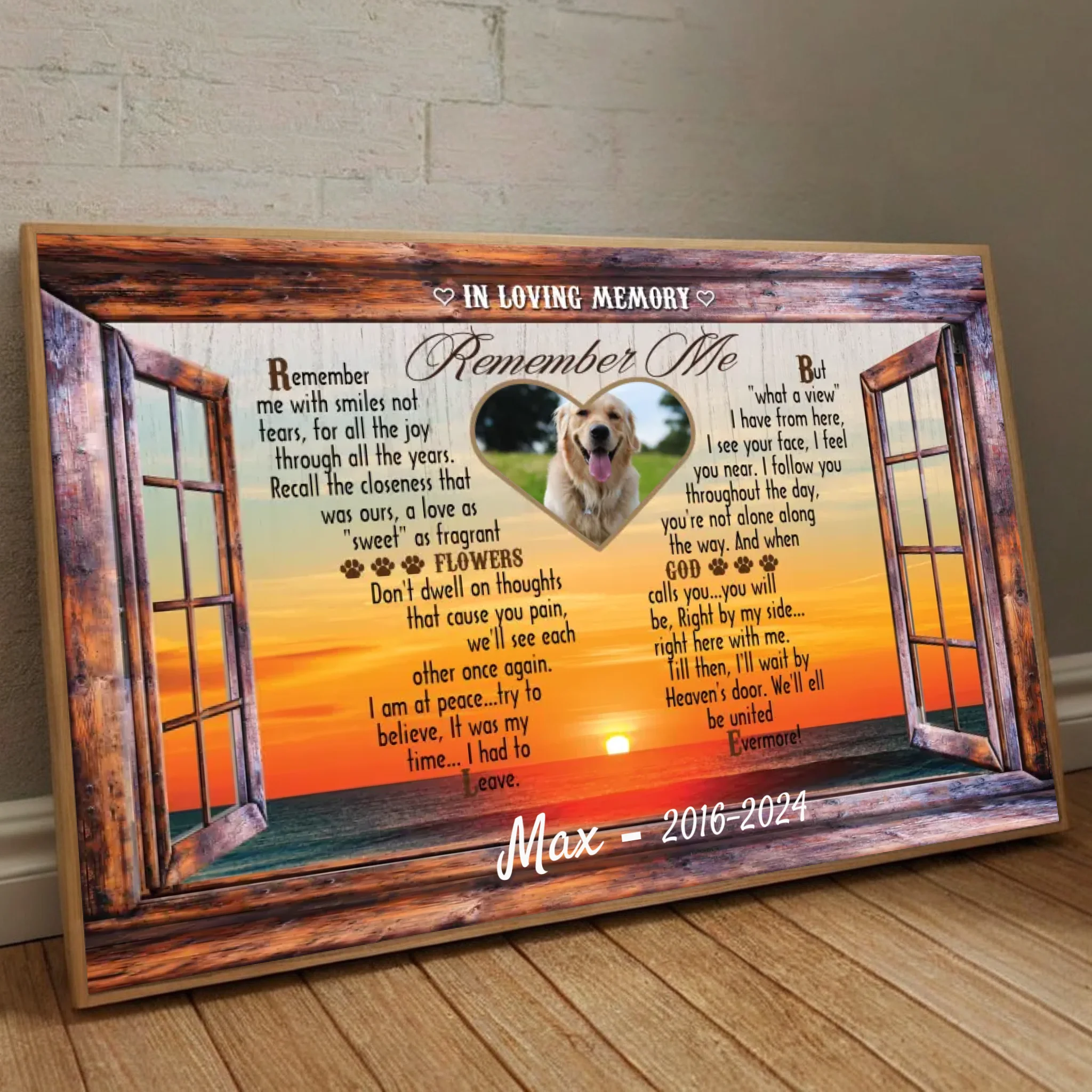 89Prints-Custom Pet Memorial Poster – 'In Loving Memory' Personalized with Your Pet’s Name