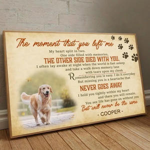 Custom Memorial Dog Poster – A Personalized Poem with Your Pet’s Name and Photo - 89Prints