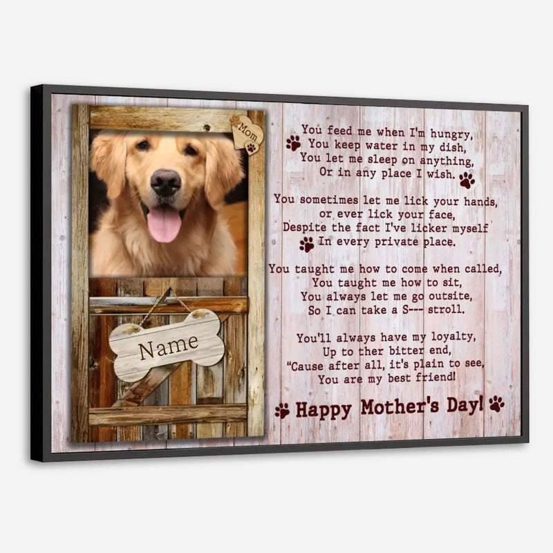 89Prints-Custom Pet Mother’s Day Poster – A Personalized Poem with Your Pet’s Name and Photo