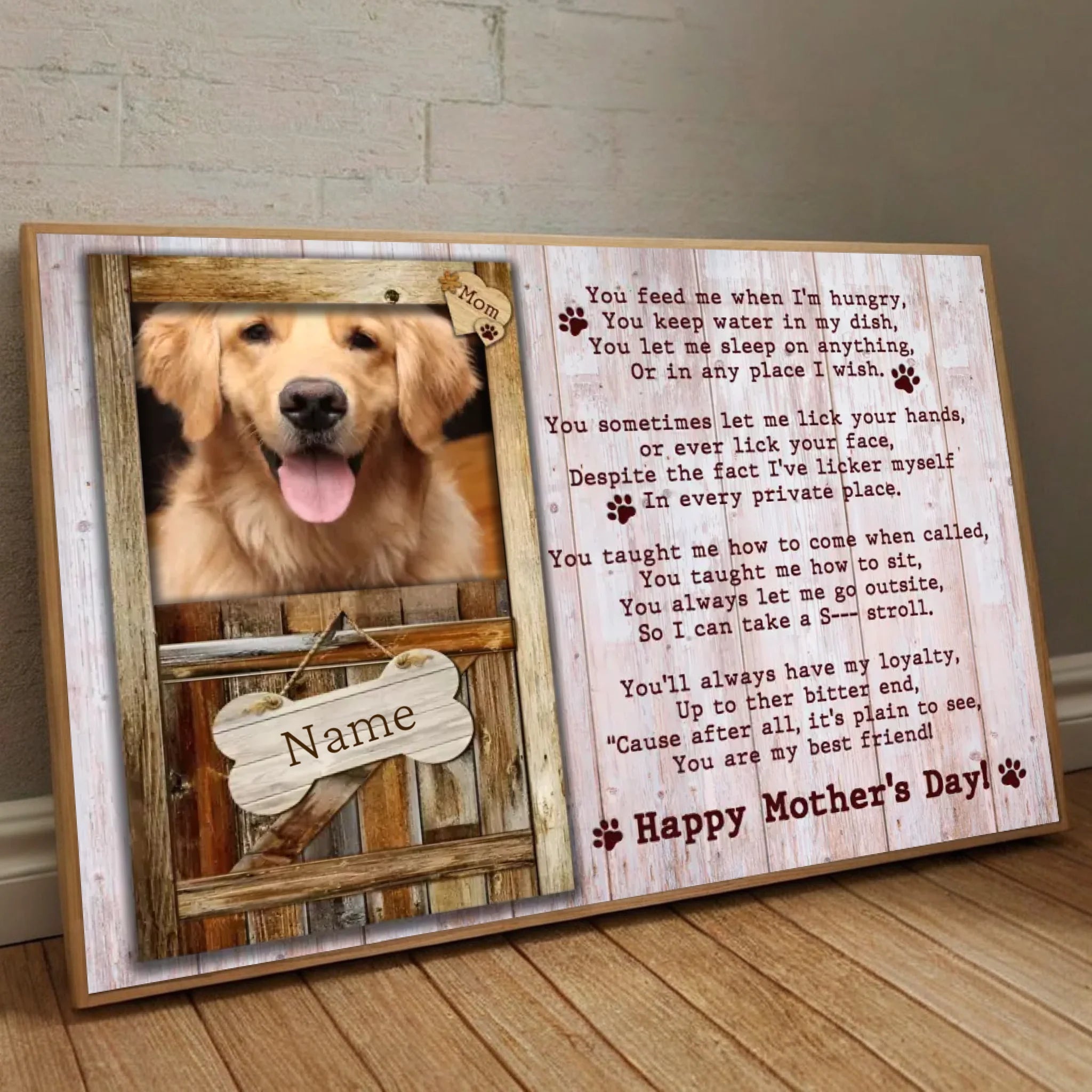 89Prints-Custom Pet Mother’s Day Poster – A Personalized Poem with Your Pet’s Name and Photo