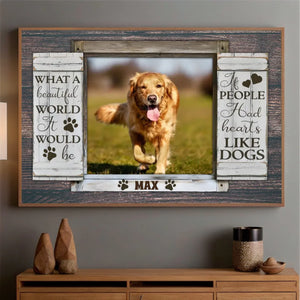 89Prints-Custom Dog Poster – 'What a Beautiful World' Personalized with Your Pet’s Name
