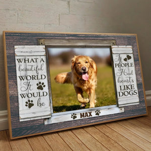 89Prints-Custom Dog Poster – 'What a Beautiful World' Personalized with Your Pet’s Name