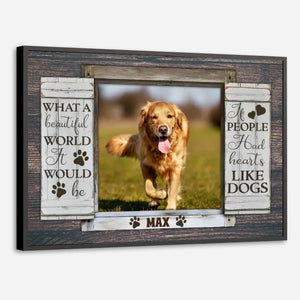 89Prints-Custom Dog Poster – 'What a Beautiful World' Personalized with Your Pet’s Name