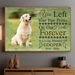 Personalized Pet Memorial Poster – Because Some Paw Prints Never Fade