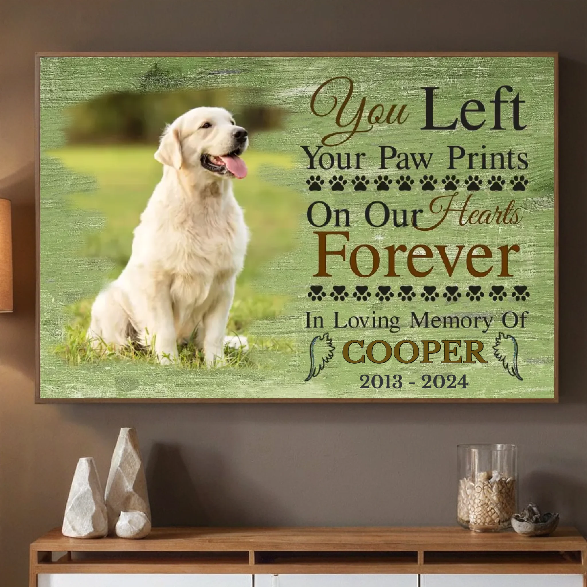 Personalized Pet Memorial Poster – Because Some Paw Prints Never Fade