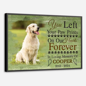Personalized Pet Memorial Poster – Because Some Paw Prints Never Fade