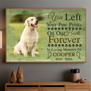 Personalized Pet Memorial Poster – Because Some Paw Prints Never Fade