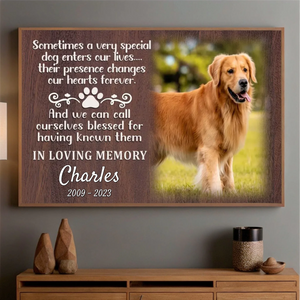 89Prints-Personalized Pet Memorial Poster – Forever in Our Hearts Tribute for Your Beloved Dog
