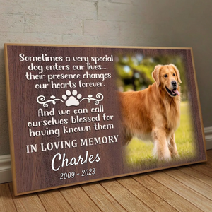 89Prints-Personalized Pet Memorial Poster – Forever in Our Hearts Tribute for Your Beloved Dog