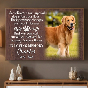 89Prints-Personalized Pet Memorial Poster – Forever in Our Hearts Tribute for Your Beloved Dog