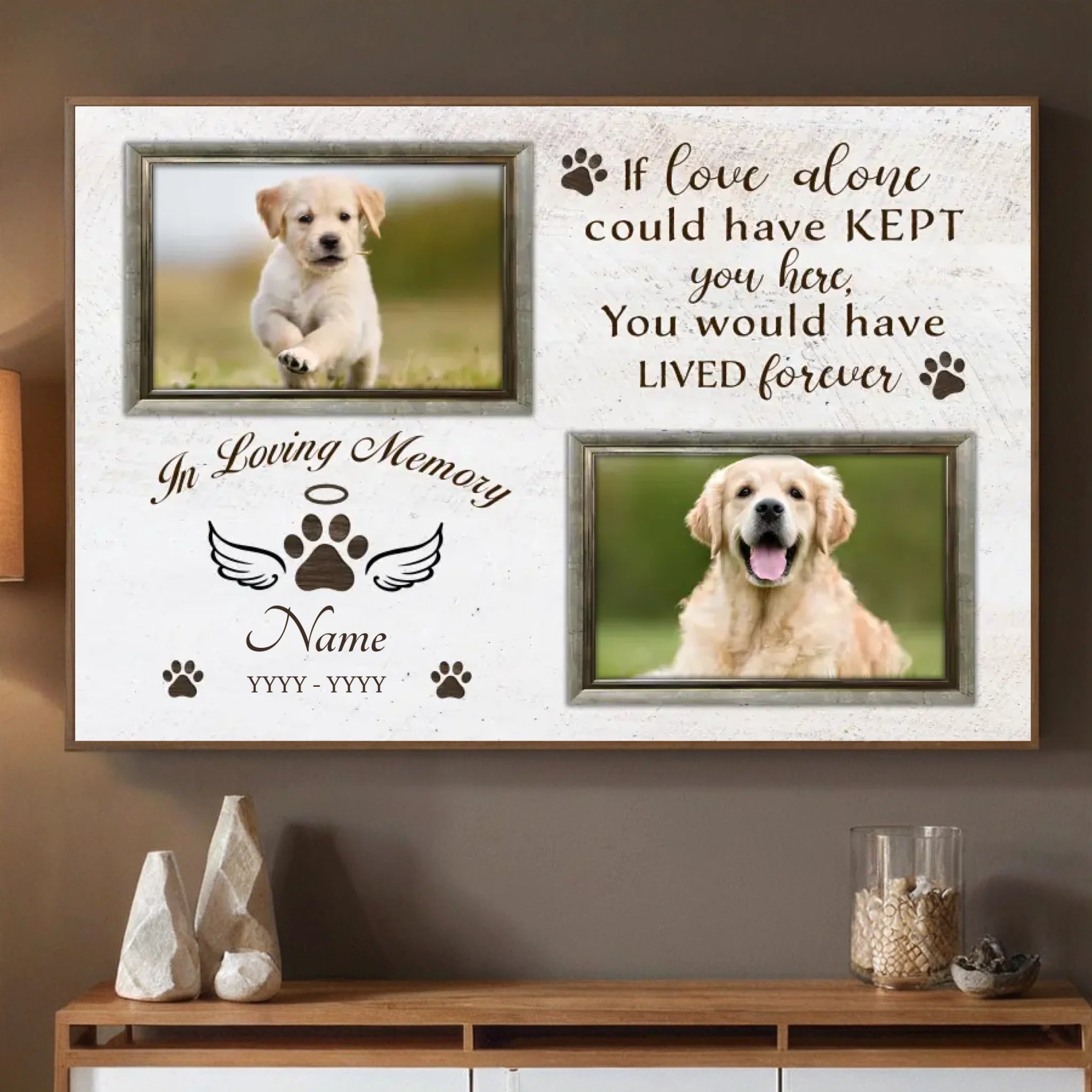 89Prints-Personalized Dog Memorial Poster – A Heartfelt Tribute to Your Furry Friend