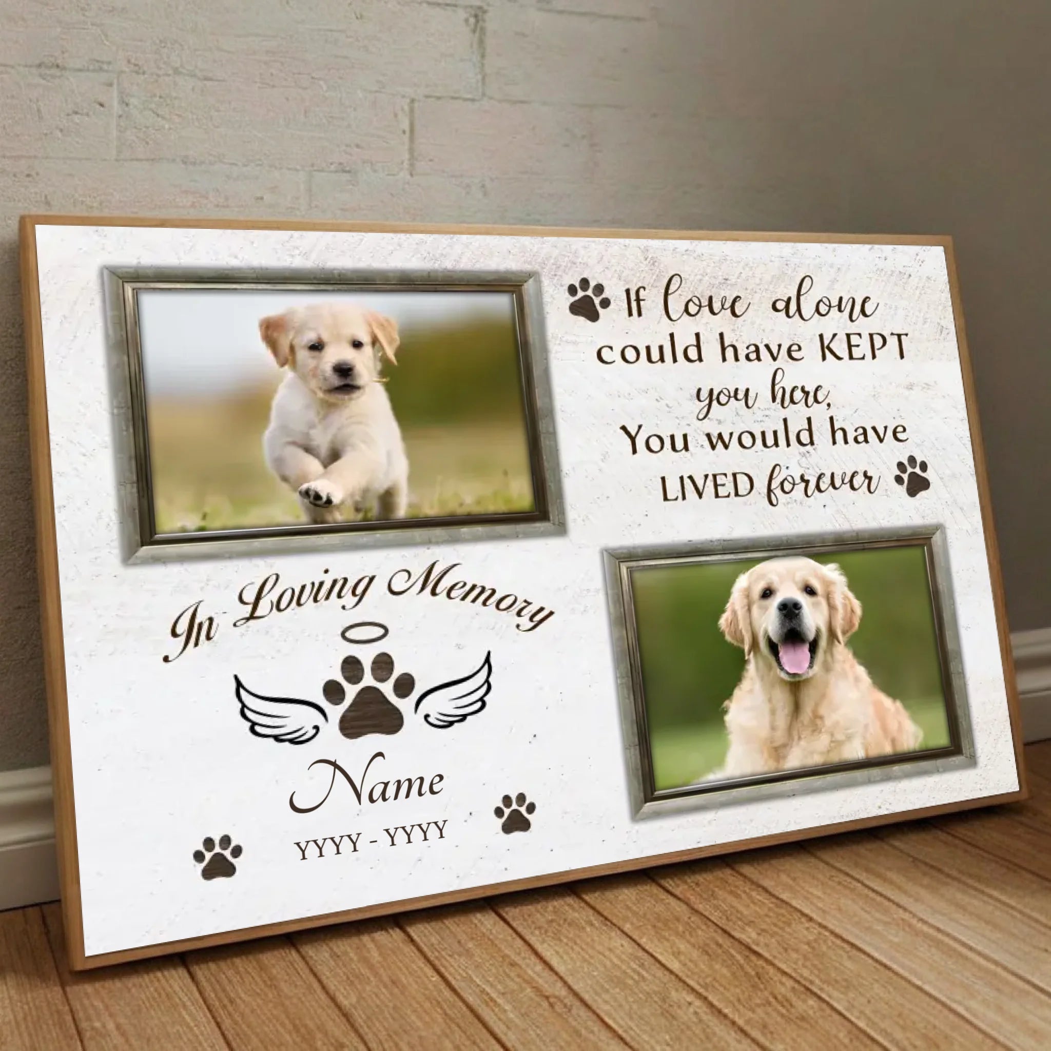 89Prints-Personalized Dog Memorial Poster – A Heartfelt Tribute to Your Furry Friend
