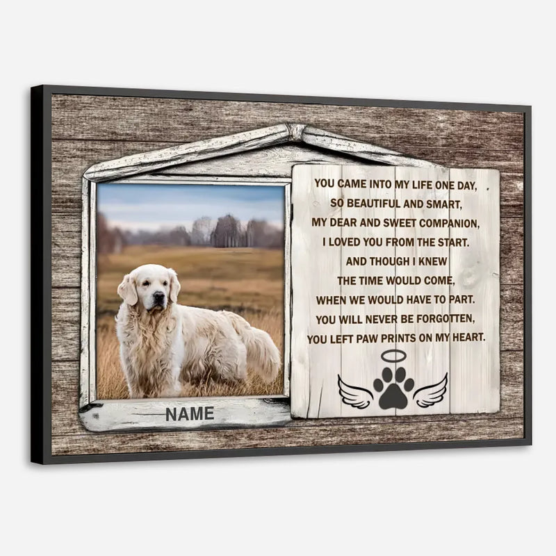 89Prints-Forever in Our Hearts – Personalized Pet Memorial Poster to Cherish Every Paw Print