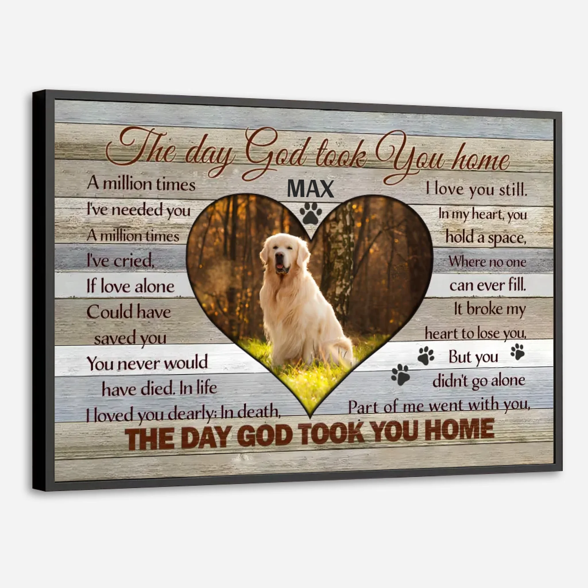 89Prints-Customizable Memorial Poster – Forever in Our Hearts for Your Beloved Dog