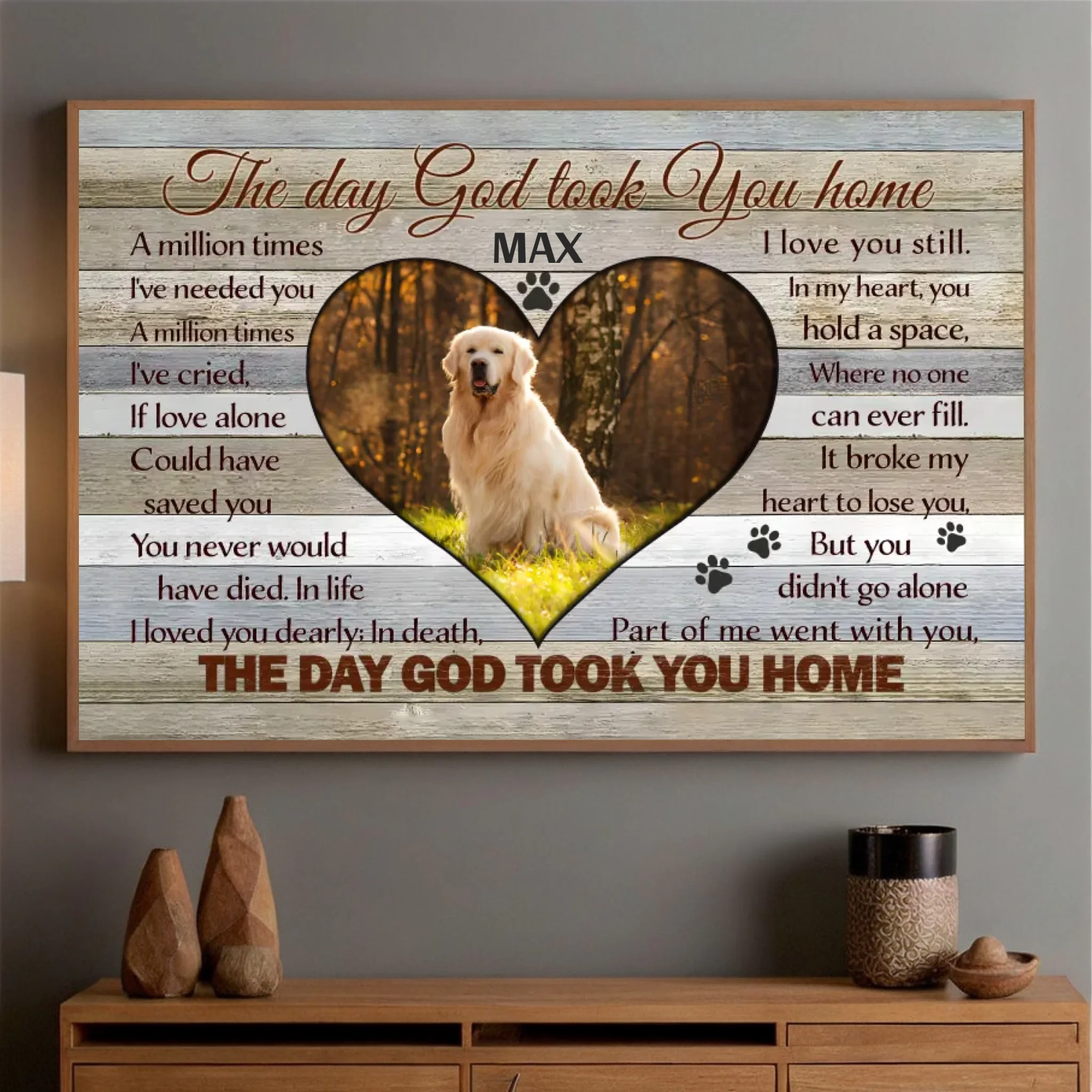 89Prints-Customizable Memorial Poster – Forever in Our Hearts for Your Beloved Dog