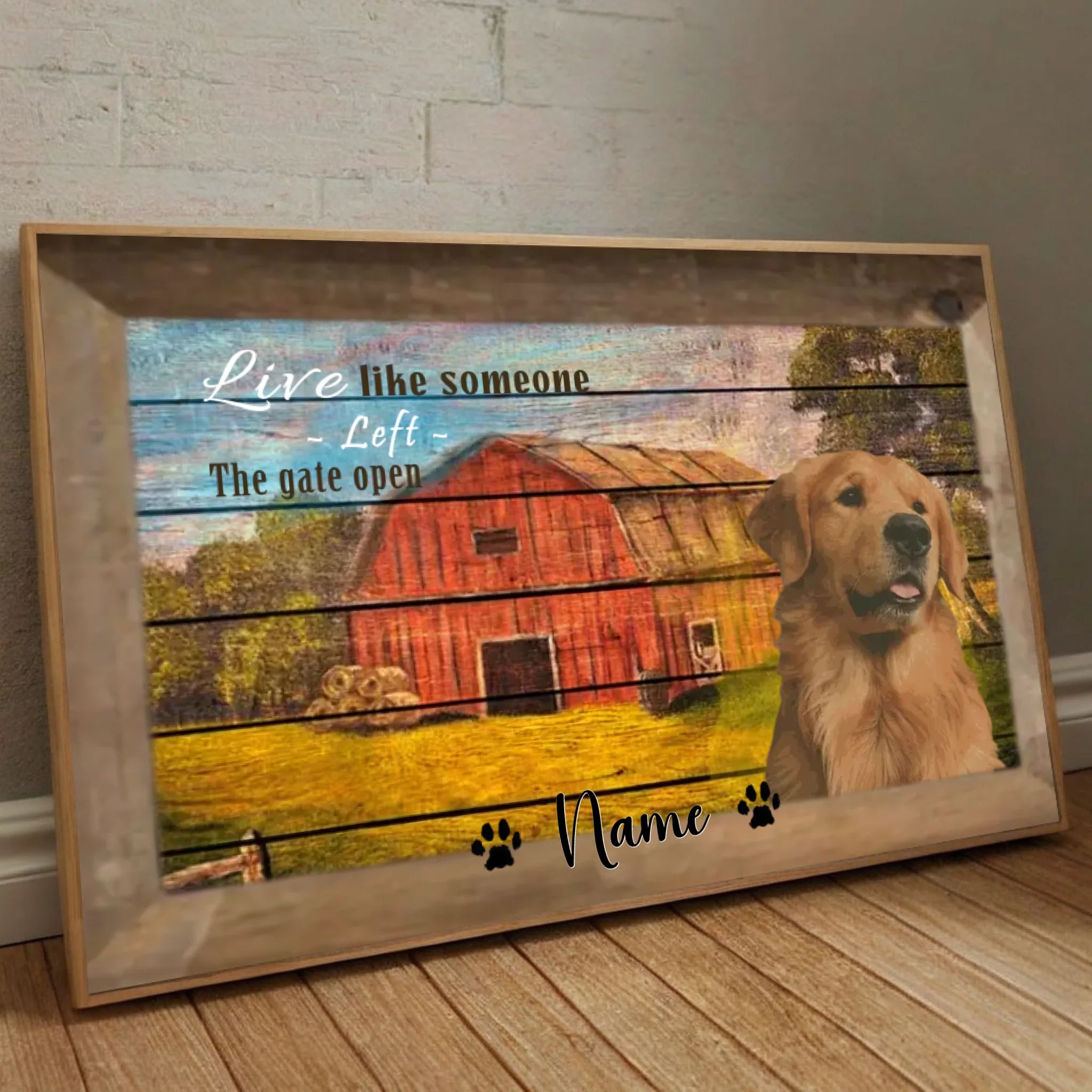 89Prints-Custom Name Wall Decor – Live Like Someone Left the Gate Open Personalized Poster