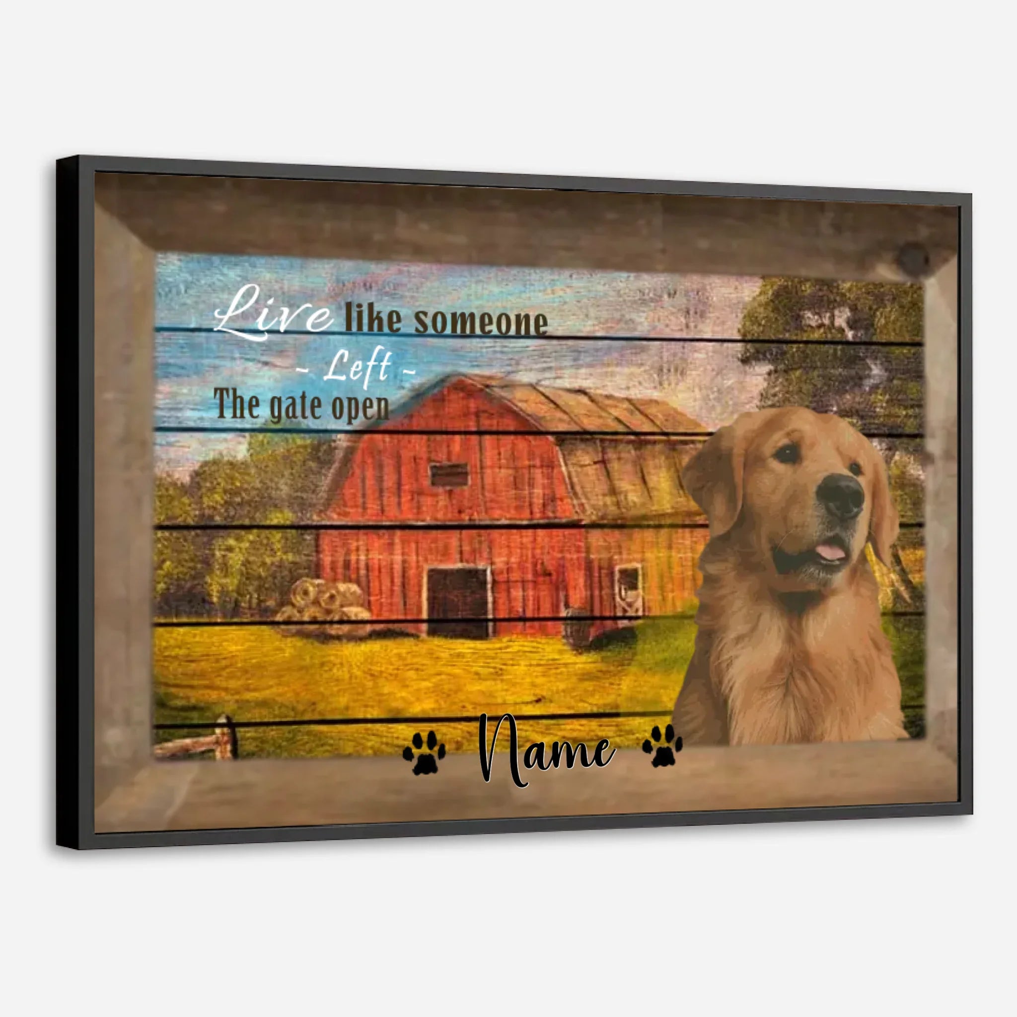 89Prints-Custom Name Wall Decor – Live Like Someone Left the Gate Open Personalized Poster