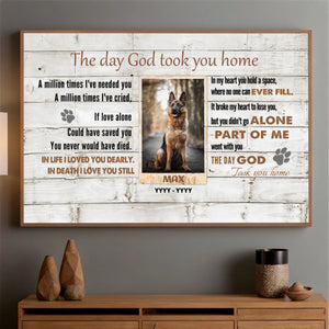 89Prints-Lost Pet Poster – The Day God Took You Home Memorial Tribute