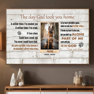 89Prints-Lost Pet Poster – The Day God Took You Home Memorial Tribute