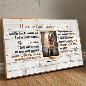 89Prints-Lost Pet Poster – The Day God Took You Home Memorial Tribute