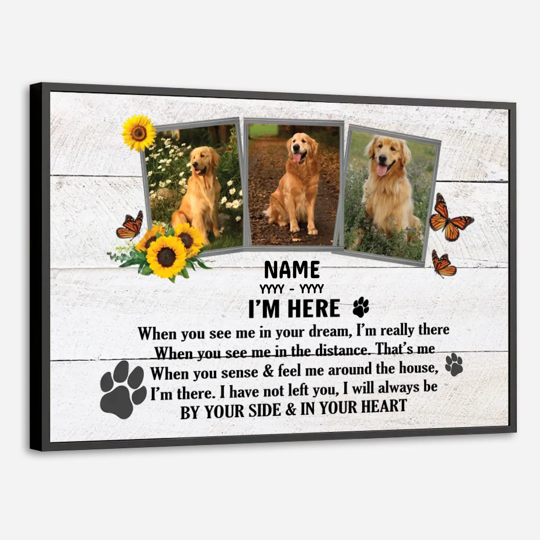 Custom Pet Memorial Poster – Remember Me with Smiles Tribute by 89Prints