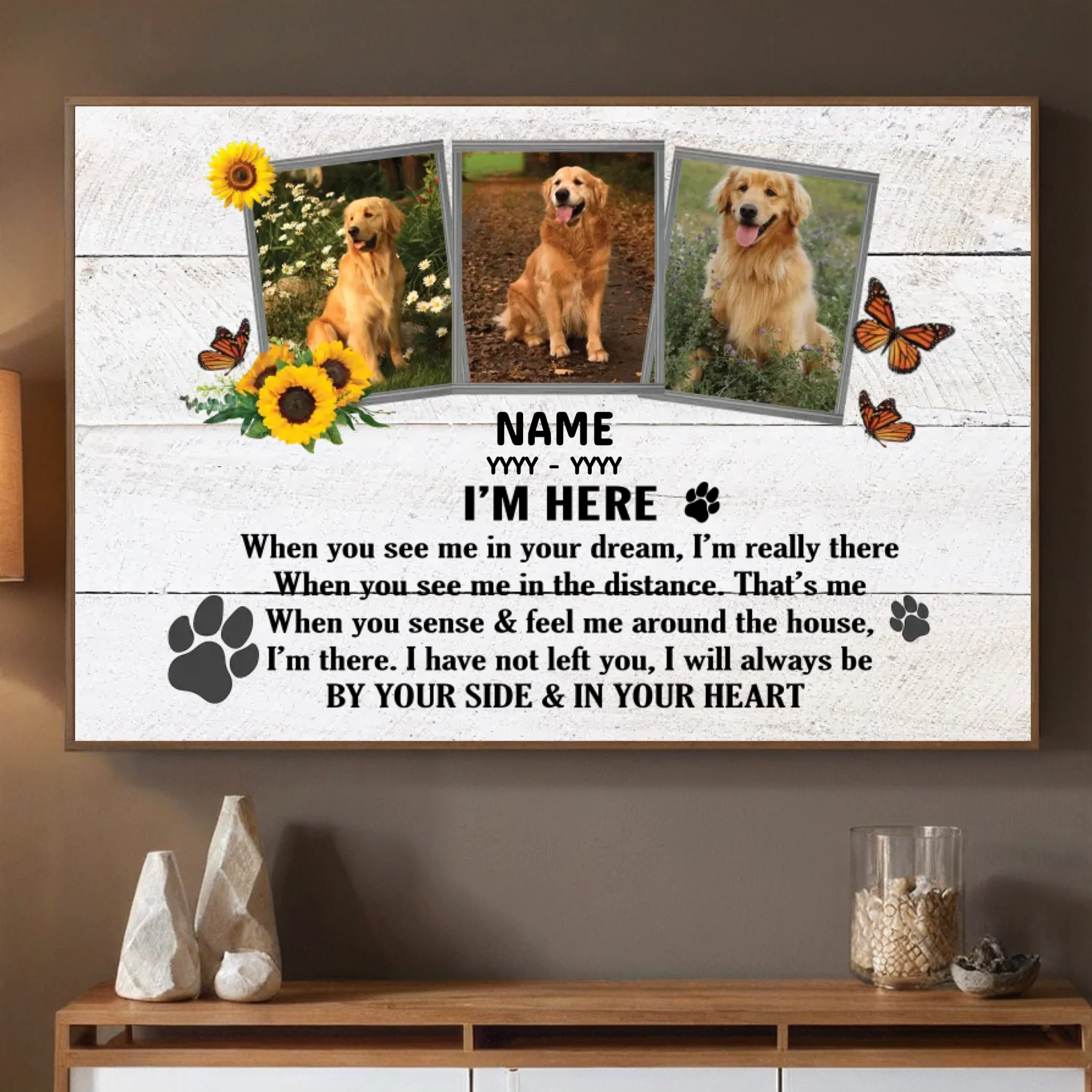 Custom Pet Memorial Poster – Remember Me with Smiles Tribute by 89Prints