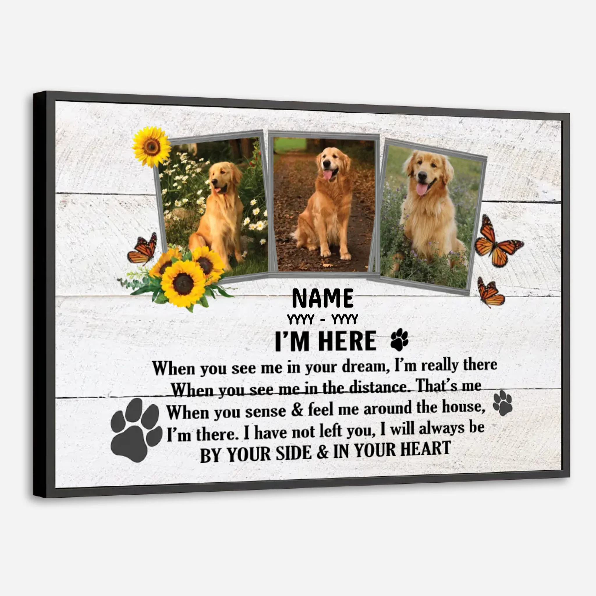Custom Pet Memorial Poster – Remember Me with Smiles Tribute by 89Prints