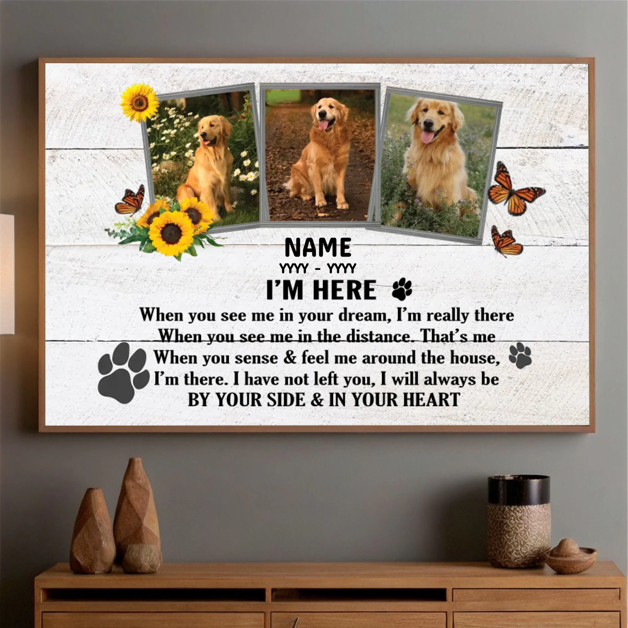 Custom Pet Memorial Poster – Remember Me with Smiles Tribute by 89Prints