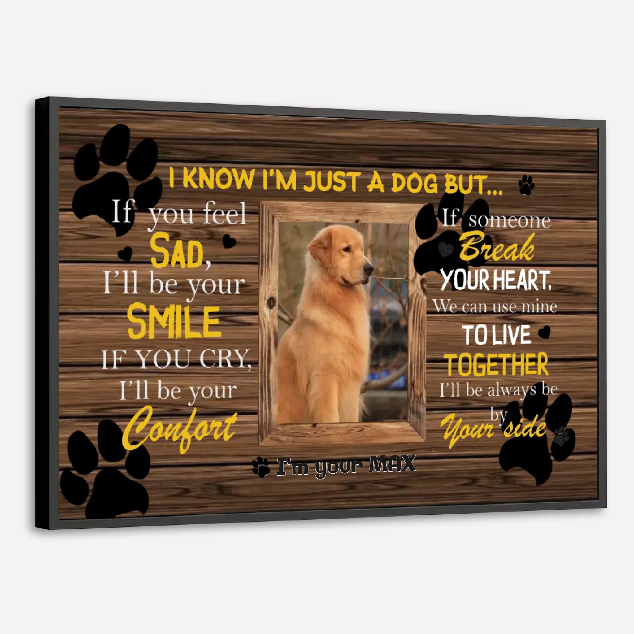 89Prints-Personalized Dog Poster – A Loving Tribute with a Heartfelt Quote