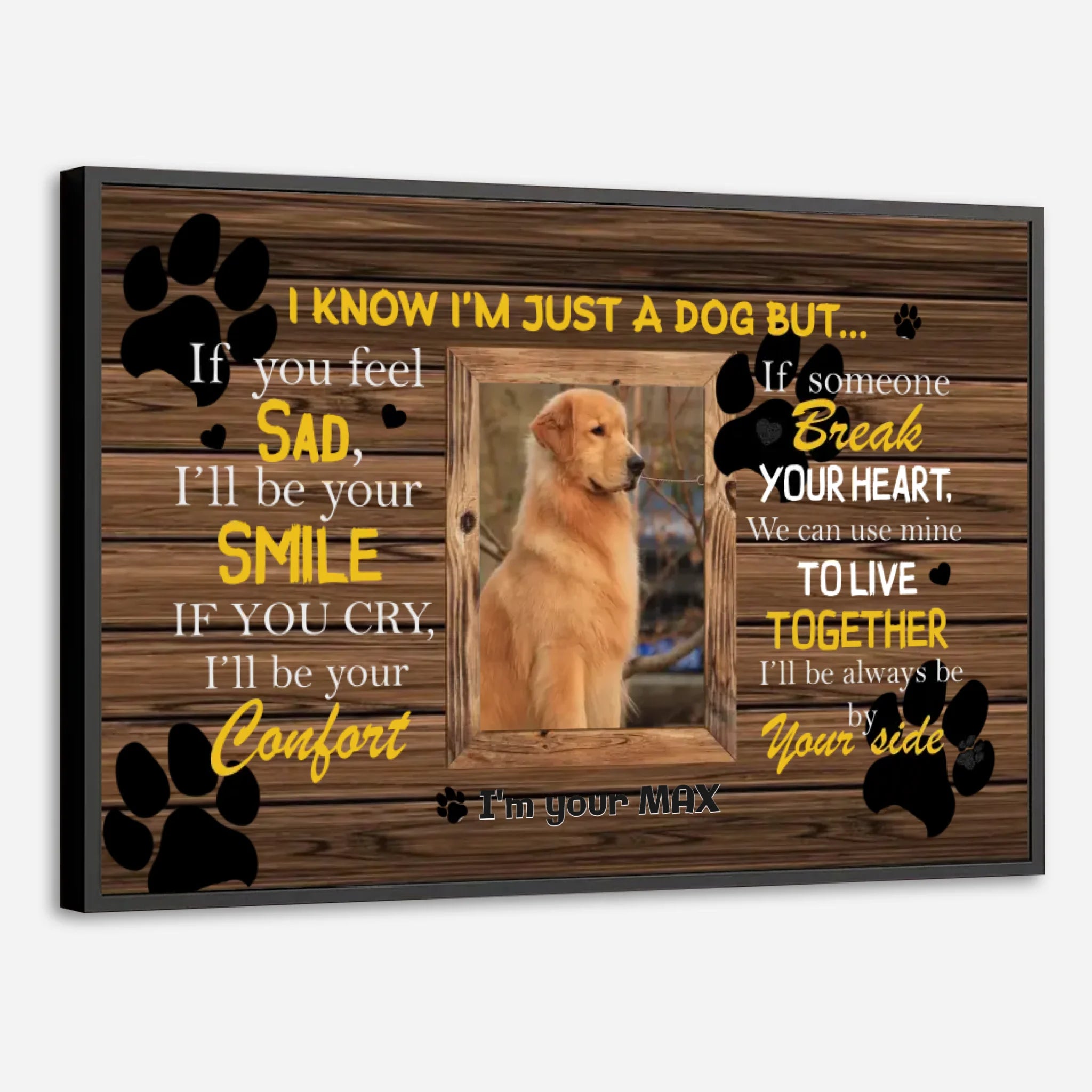 89Prints-Personalized Dog Poster – A Loving Tribute with a Heartfelt Quote