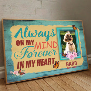 89Prints-Personalized Dog Poster – Always on My Mind, Forever in My Heart Tribute