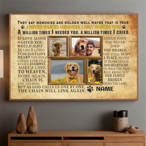 89Prints-Personalized Dog Memorial Poster – A Heartfelt Tribute to Your Loyal Friend