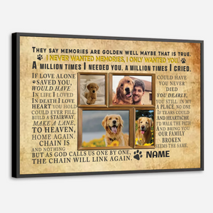 89Prints-Personalized Dog Memorial Poster – A Heartfelt Tribute to Your Loyal Friend