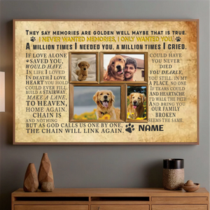 89Prints-Personalized Dog Memorial Poster – A Heartfelt Tribute to Your Loyal Friend