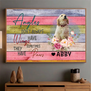 Personalized Pet Poster – 'Angels Don't Always Have Wings' Tribute at 89Prints