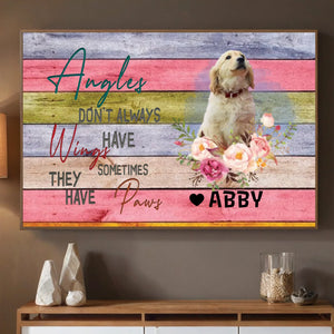 Personalized Pet Poster – 'Angels Don't Always Have Wings' Tribute at 89Prints