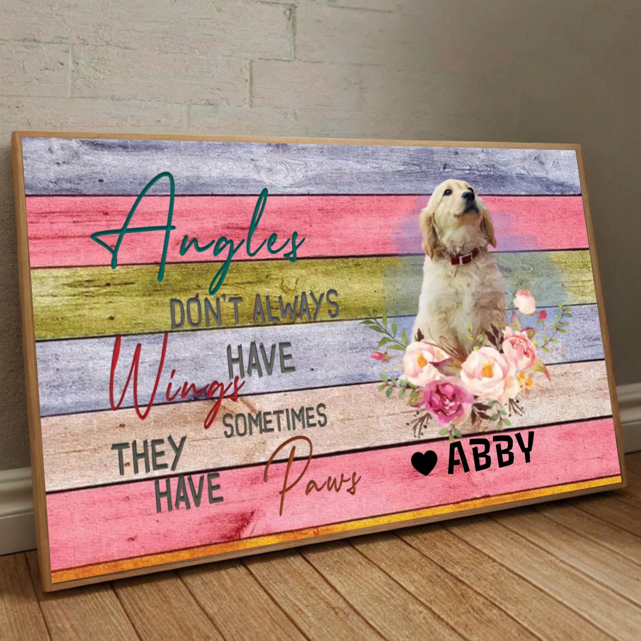 Personalized Pet Poster – 'Angels Don't Always Have Wings' Tribute at 89Prints