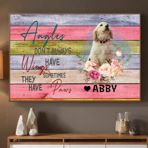 Personalized Pet Poster – 'Angels Don't Always Have Wings' Tribute at 89Prints